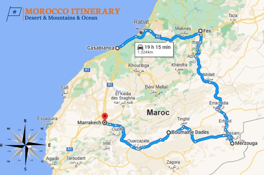 5 Days Morocco Tour itinerary