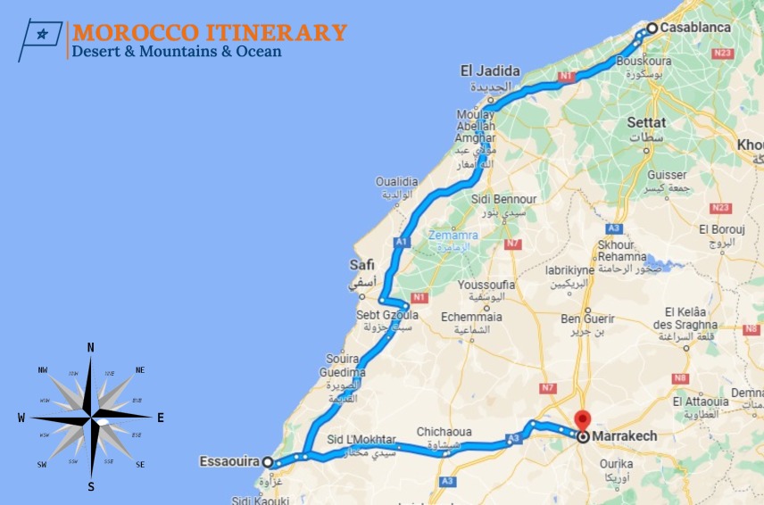 3-day tour from Casablanca to Essaouira